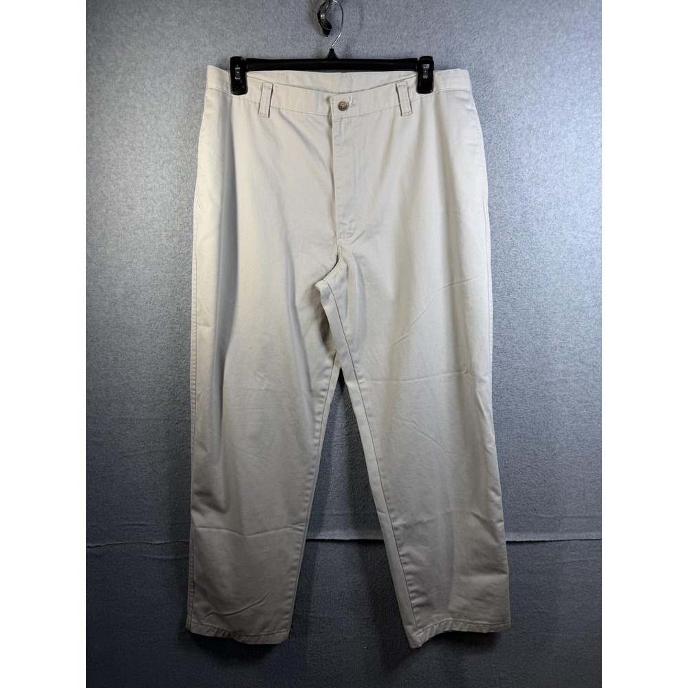 Wrangler Khakis Pants Mens 38x32 Beige Chino Regular Fit Straight Leg Casual
